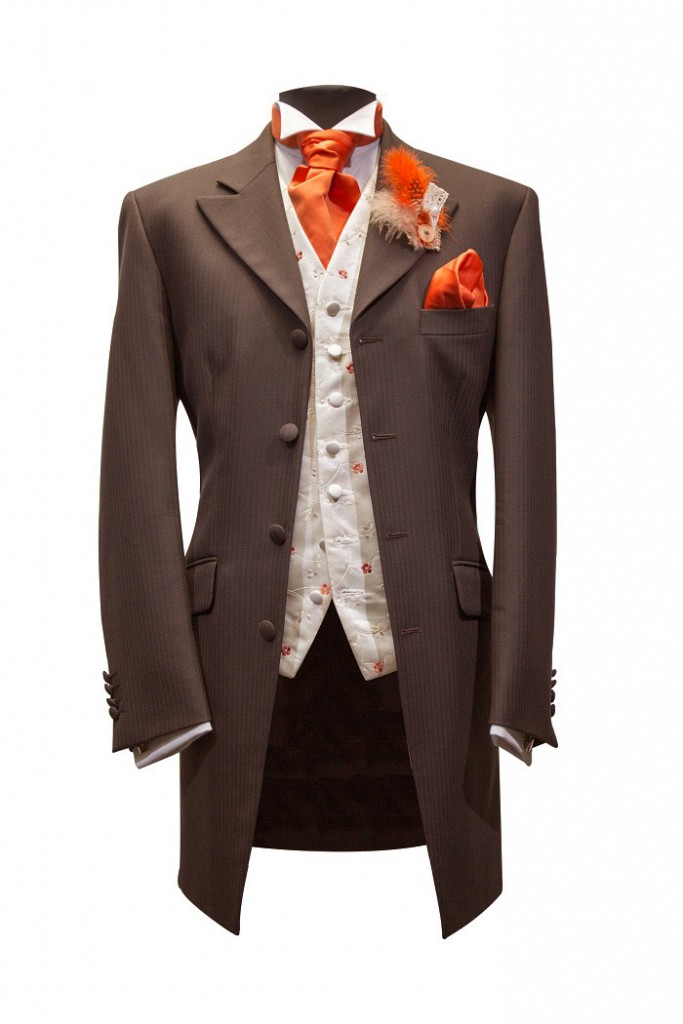 brown-orange suit