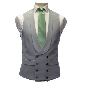 Dove Grey Double Breasted Waistcoat Shawl Collar For Sale Royal Ascot