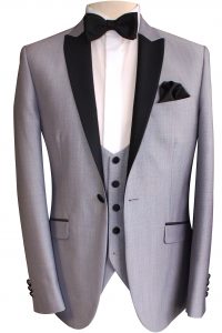 Silver Dinner Suit Tuxedo with silver waistcoat