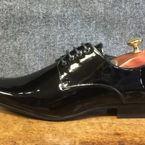 Pointed Black Patent Mens Dress Shoe