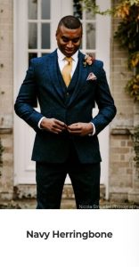 Navy Tweed Suit For Wedding Grooms in Berkshire, Hampshire, Surrey