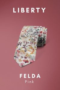 Felda Pink Liberty of London cotton fabric floral tie