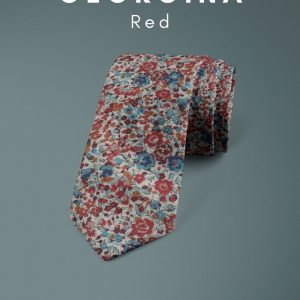 Emma & georgina Red Liberty of London cotton fabric floral tie