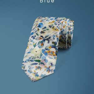Felda Blue Liberty of London cotton fabric floral tie