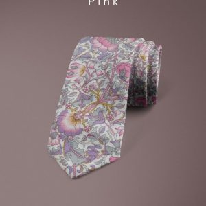 Loddon Pink Liberty of London cotton fabric floral tie