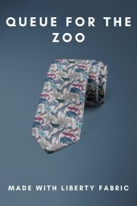 Queue For The Zoo Liberty of London cotton fabric floral tie