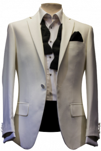 white hire dinner suit tuxedo