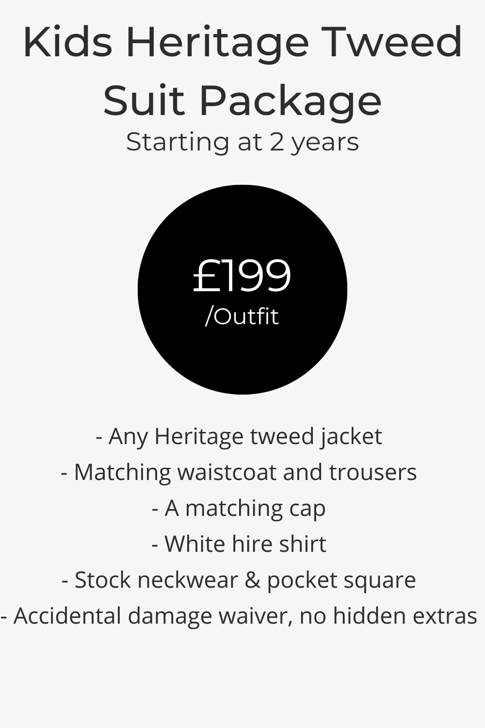 Kids Heritage Tweed Suit Price List