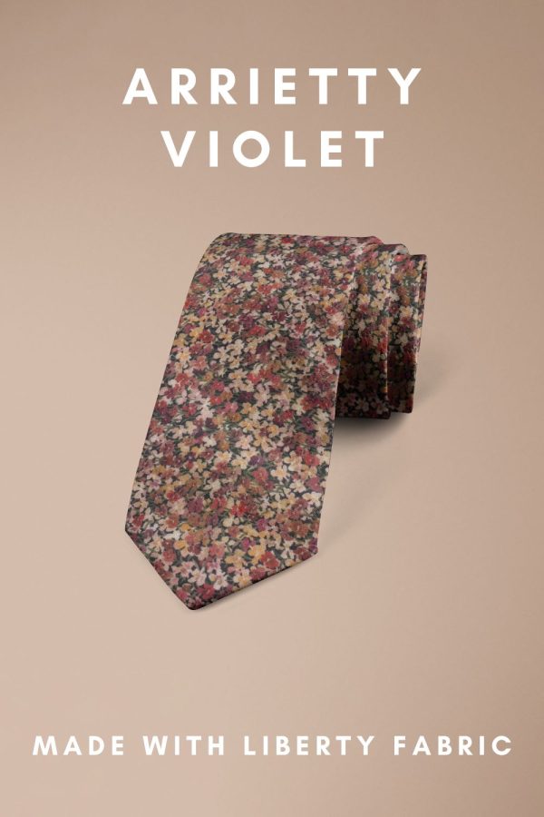 Arrietty Violet Liberty of London cotton fabric floral tie
